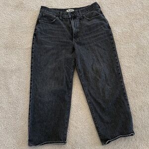 Madewell Black/Dark Grey Wide Leg Jeans
